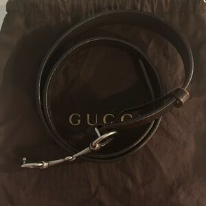 Gucci Dark Brown Vintage Belt with Horse Bit Buckle